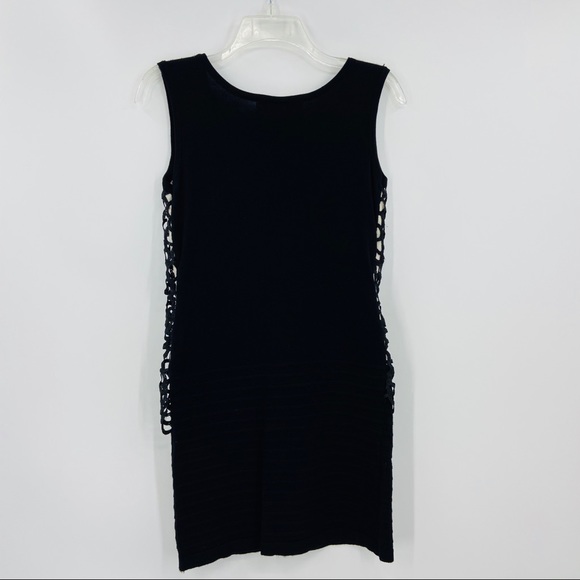 BLUE MOON Black Sleeveless Overlay Dress - Picture 5 of 6